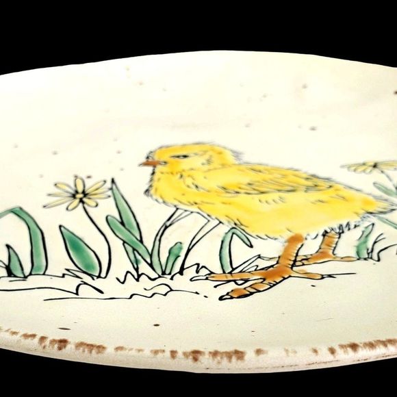 Ceramic Plate Chick Spectrum Designsz 2021 Chickadee Decorative Spring Easter - Picture 2 of 8